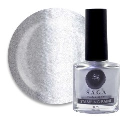 Фарба для стемпінгу Saga Professional Stamping Paint 10 сріблястий 8 мл