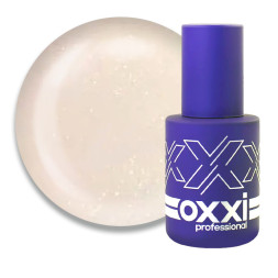 Гель-лак Oxxi Professional 338. молочний беж з сріблястими шимерами. 10 мл