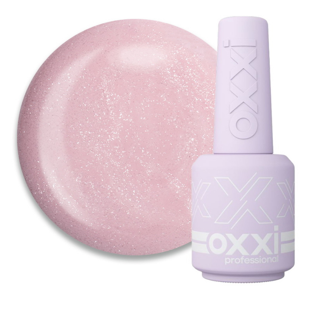 База камуфлирующая для гель-лака Oxxi Professional Cover Base Coat 010 розово-телесный с шиммерами. 15 мл