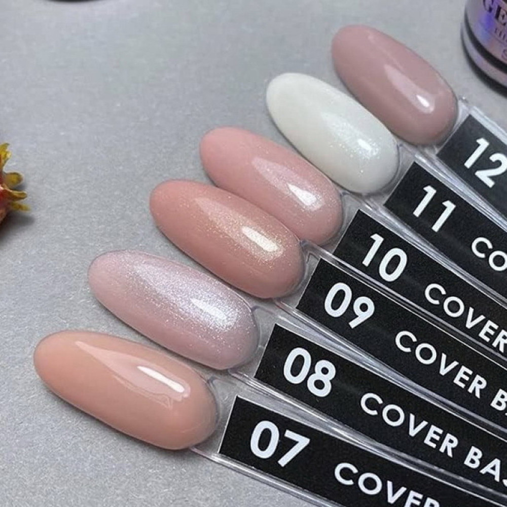 База камуфлирующая для гель-лака Oxxi Professional Cover Base Coat 010 розово-телесный с шиммерами. 15 мл