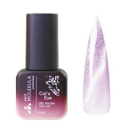 Гель-лак Nails Molekula 9D Quartz Cats Eye 911 фиолетовый. с фиолетово-серебристым кварцевым бликом. 6 мл
