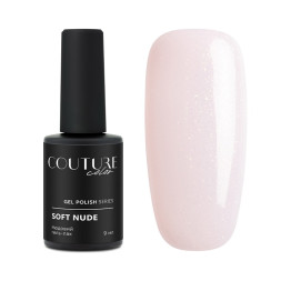 Гель-лак Couture Color Soft Nude SN 12. світло-рожевий з шимерами. 9 мл