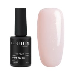 Гель-лак Couture Color Soft Nude SN 14 светлый абрикосово-розовый с шиммерами. 9 мл
