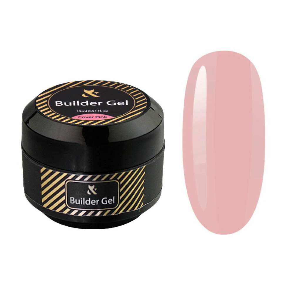 Гель F.O.X строительный Builder Gel Cover Pink розовый 15 мл