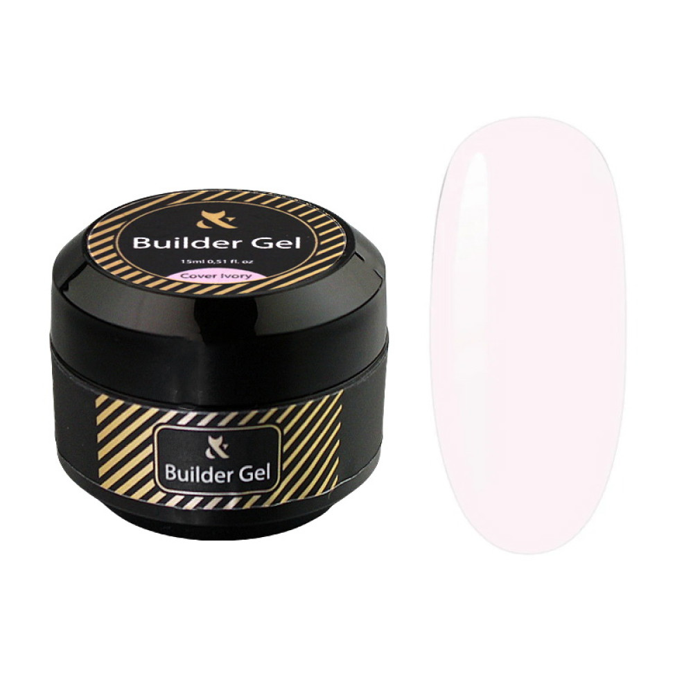 Гель F.O.X строительный Builder Gel Cover Ivory розовые сливки 15 мл