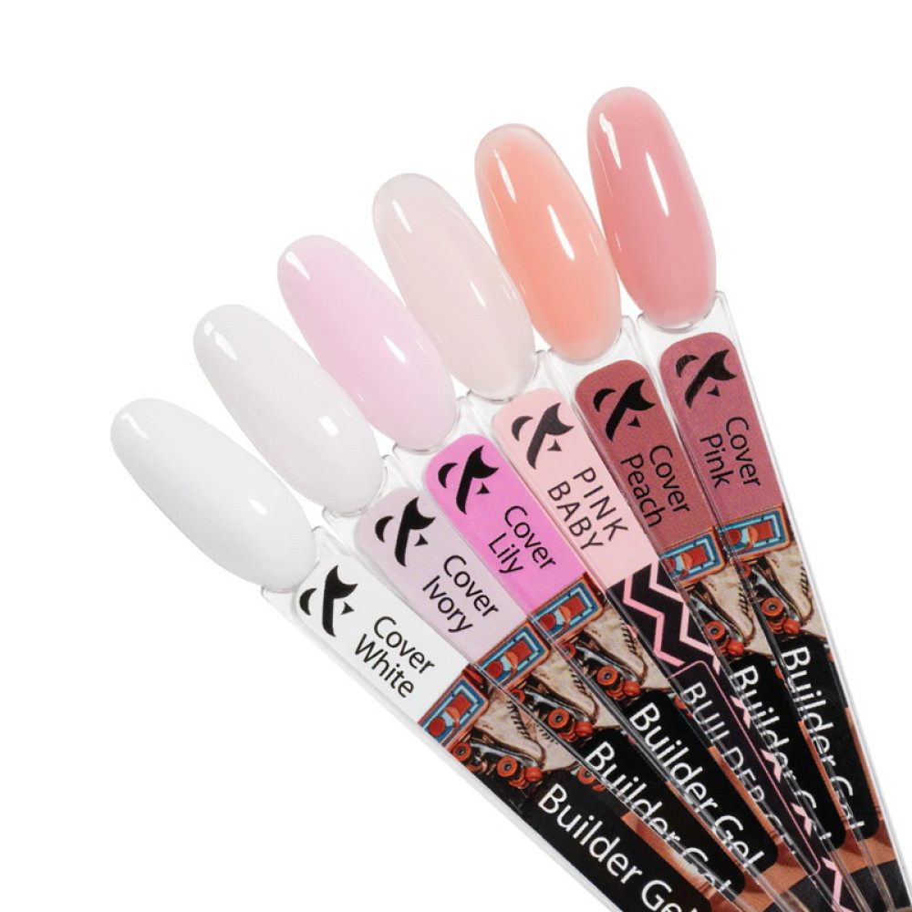 Гель F.O.X строительный Builder Gel Cover Peach персиковый 15 мл