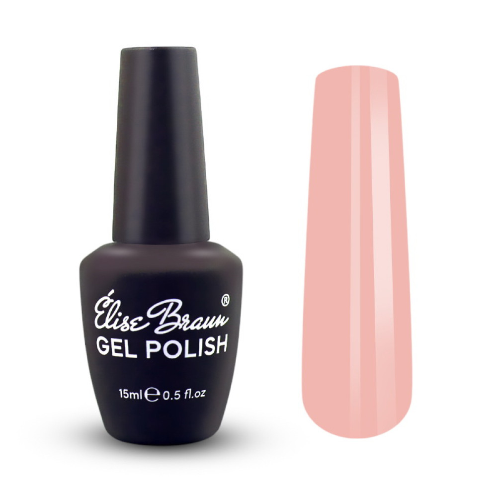 База камуфлююча для гель-лаку Elise Braun Cover Base Coat 23. рожевий нюд. 15 мл