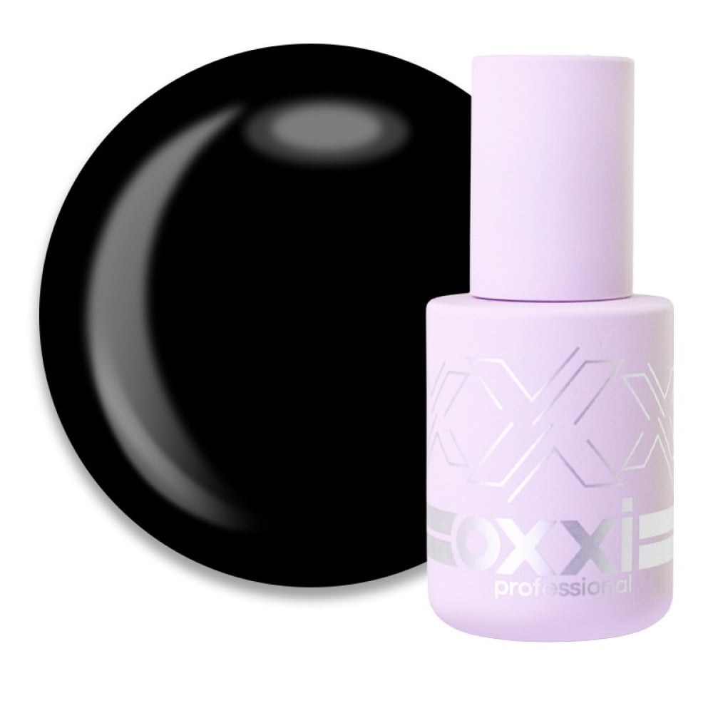 Гель-лак Oxxi Professional Blackberry. супер чорний. 10 мл