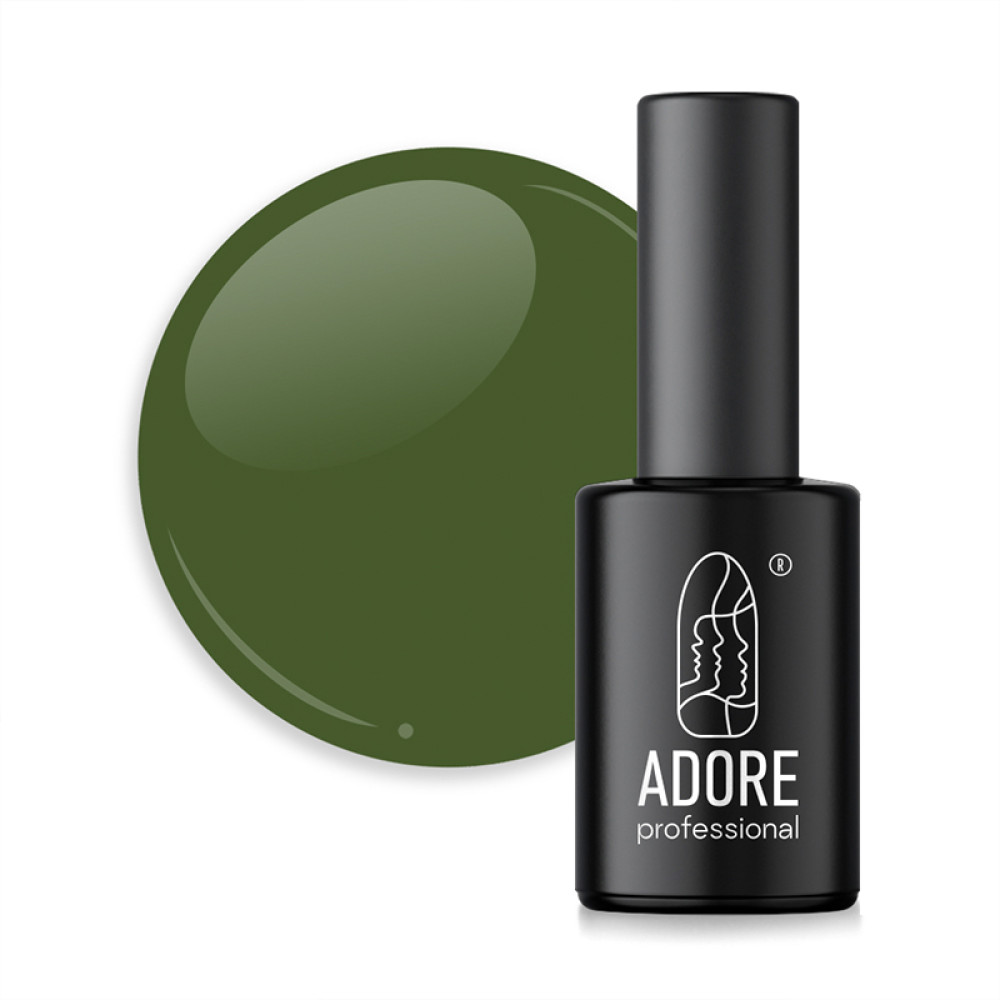 Гель-лак Adore Professional 221 Military зелений хакі. 8 мл