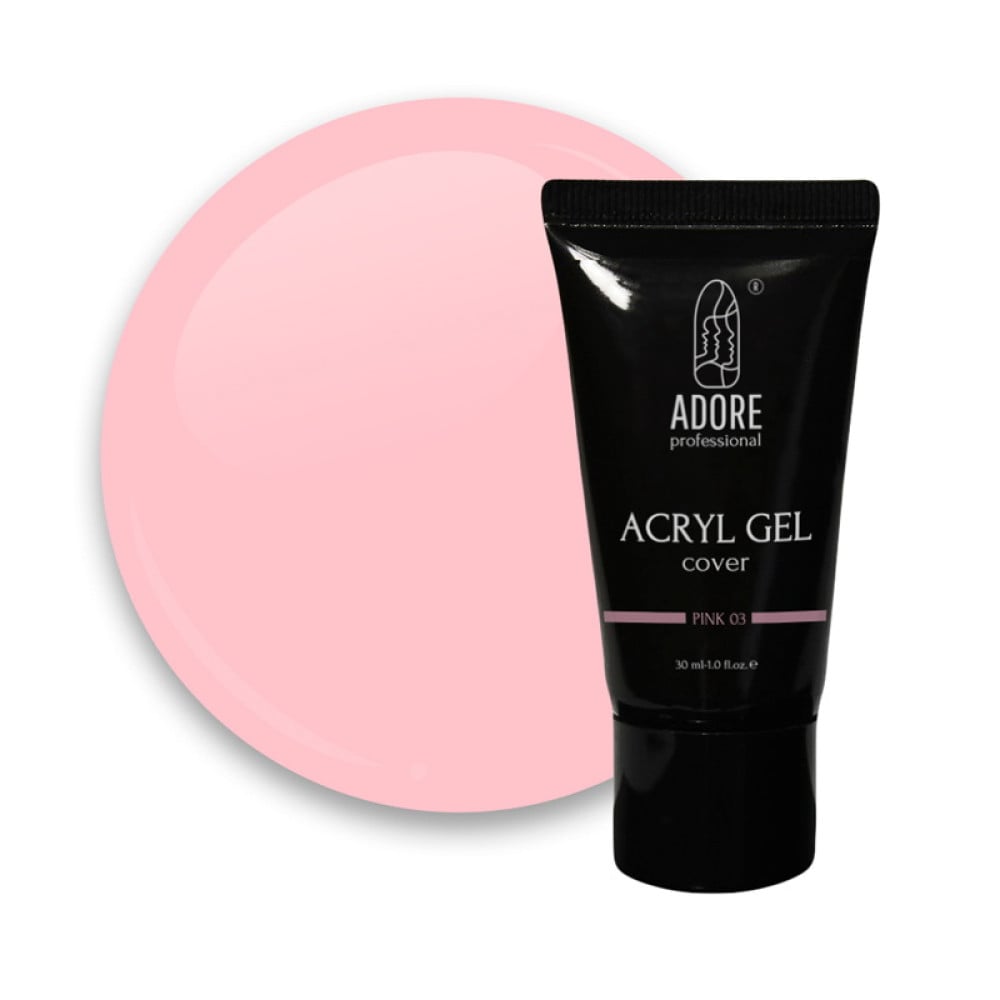 Акрил-гель Adore Professional Acryl Gel 03 Pink. светло-розовый. 30 мл