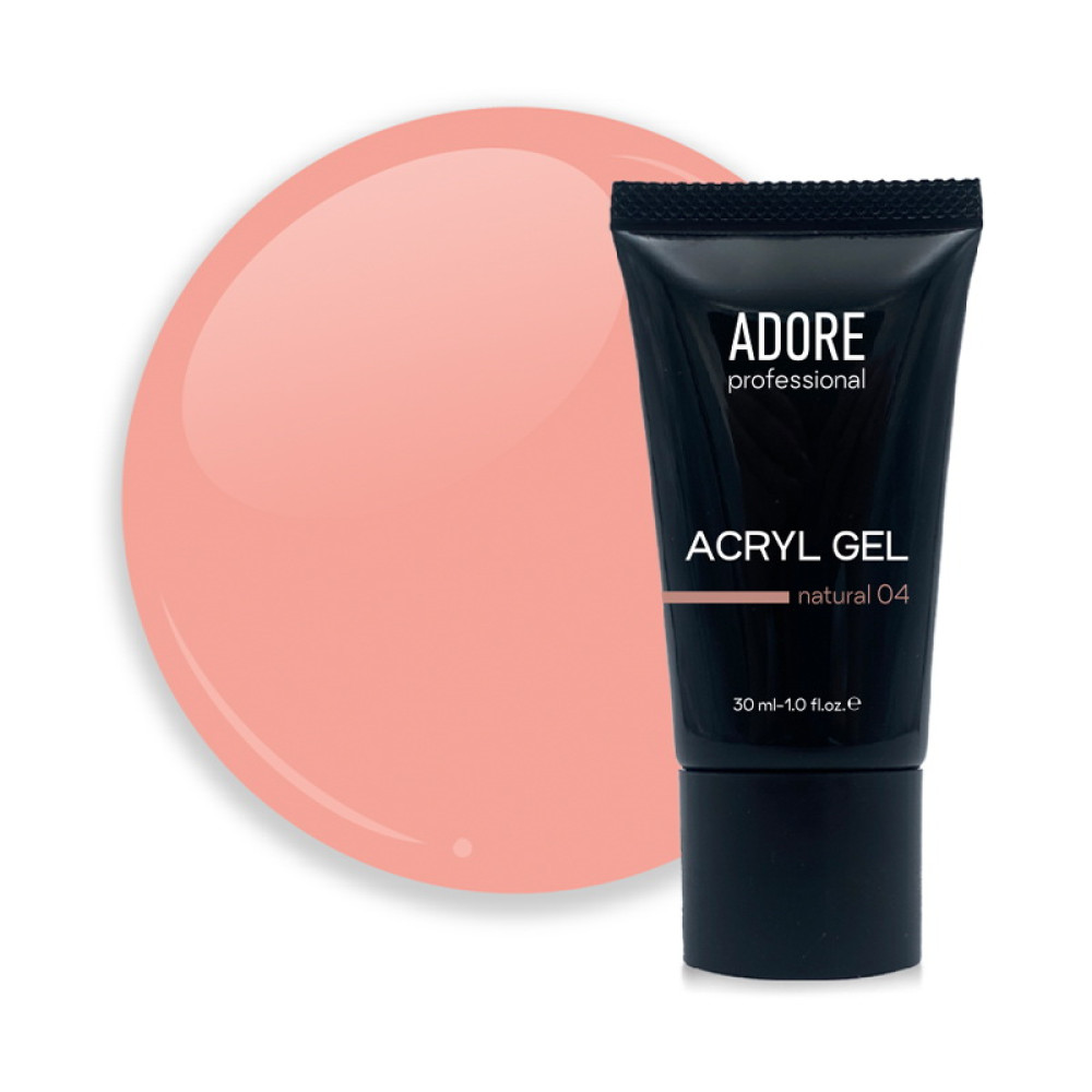 Акрил-гель Adore Professional Acryl Gel 04 Natural. натурально-розовый. 30 мл