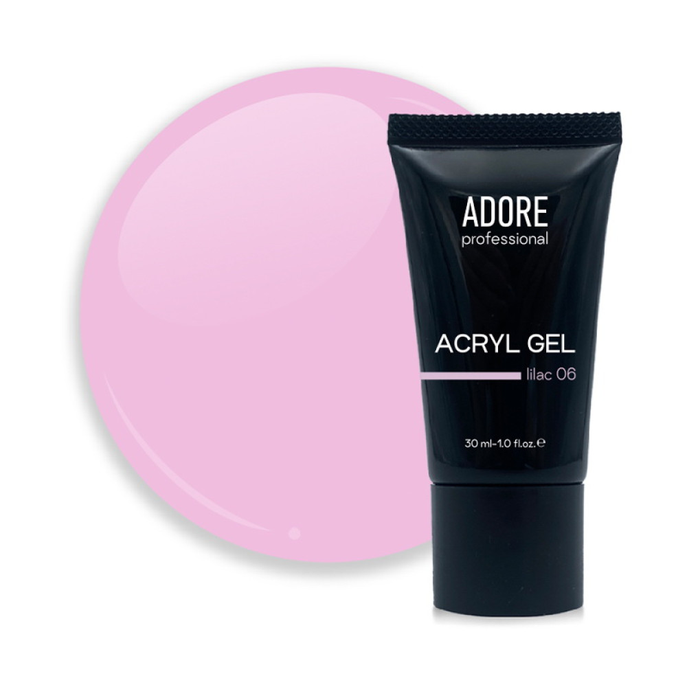 Акрил-гель Adore Professional Acryl Gel 06 Lilac. розово-сиреневый. 30 мл