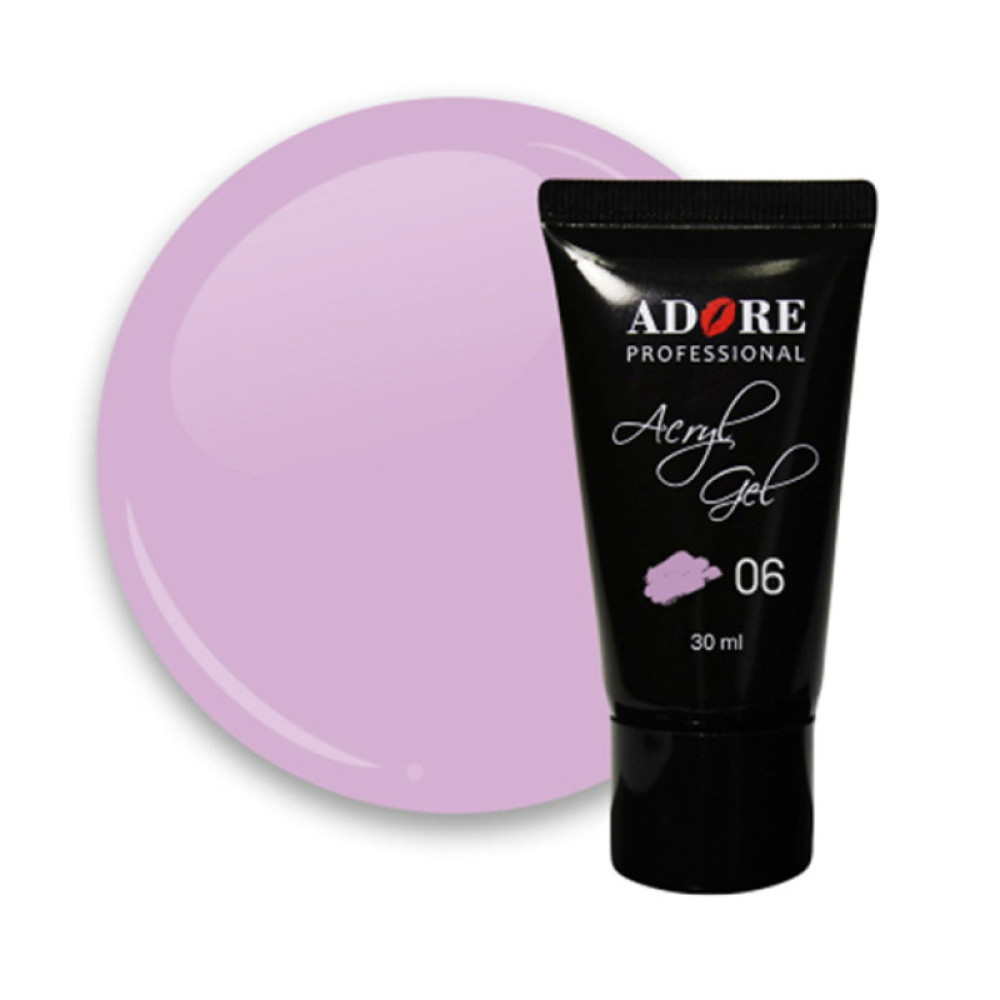 Акрил-гель Adore Professional Acryl Gel 06 Lilac. розово-сиреневый. 30 мл