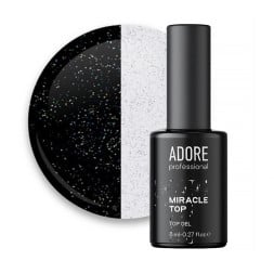 Топ для гель-лаку без липкого шару Adore Professional Miracle Top 05 Golographic Shimmer з голографічними блискітками. 8 мл
