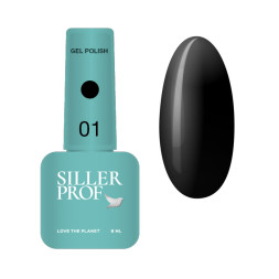 Гель-лак Siller Professional 001 чорний. 8 мл