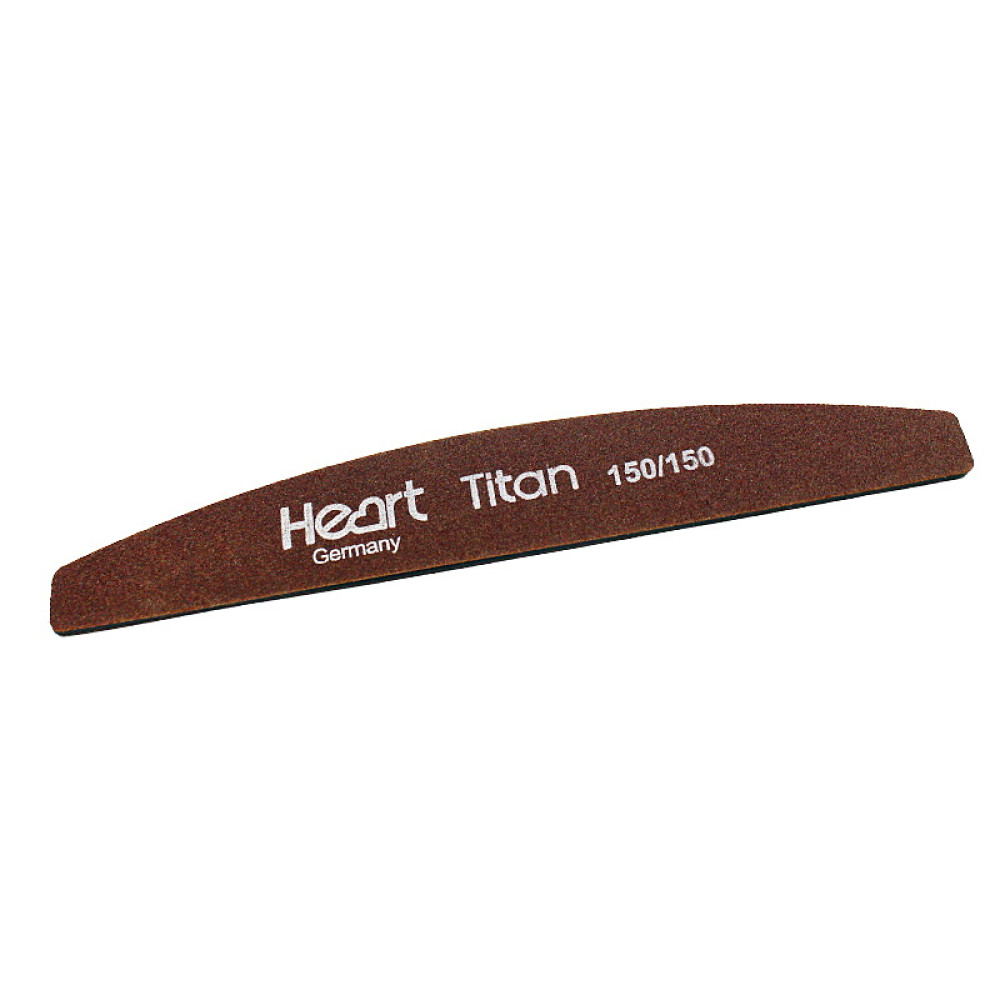Пилка для ногтей Heart Half Titan Brown 150/150. полукруг