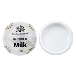 Гель для наращивания Global Fashion UV Gel Milk молочный. 15 г