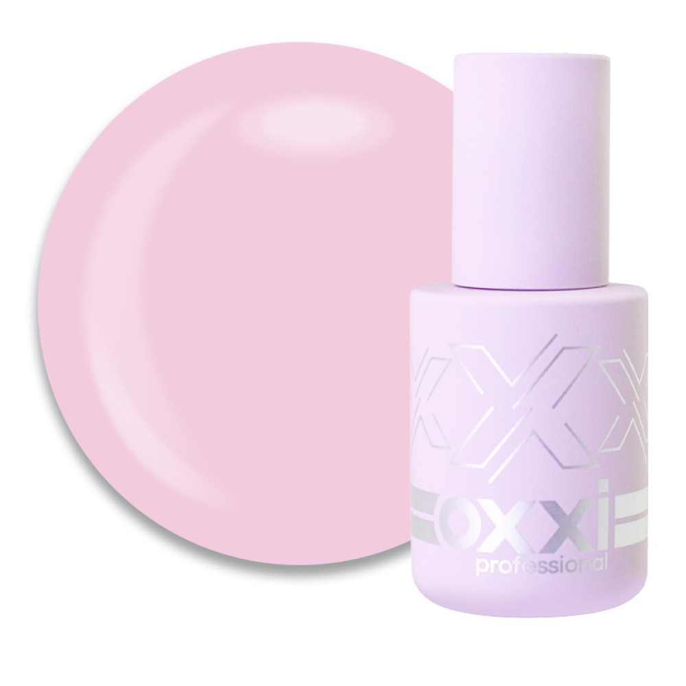 База камуфлююча для гель-лаку Oxxi Professional Cover Base Coat 018 молочний рожевий. 10 мл