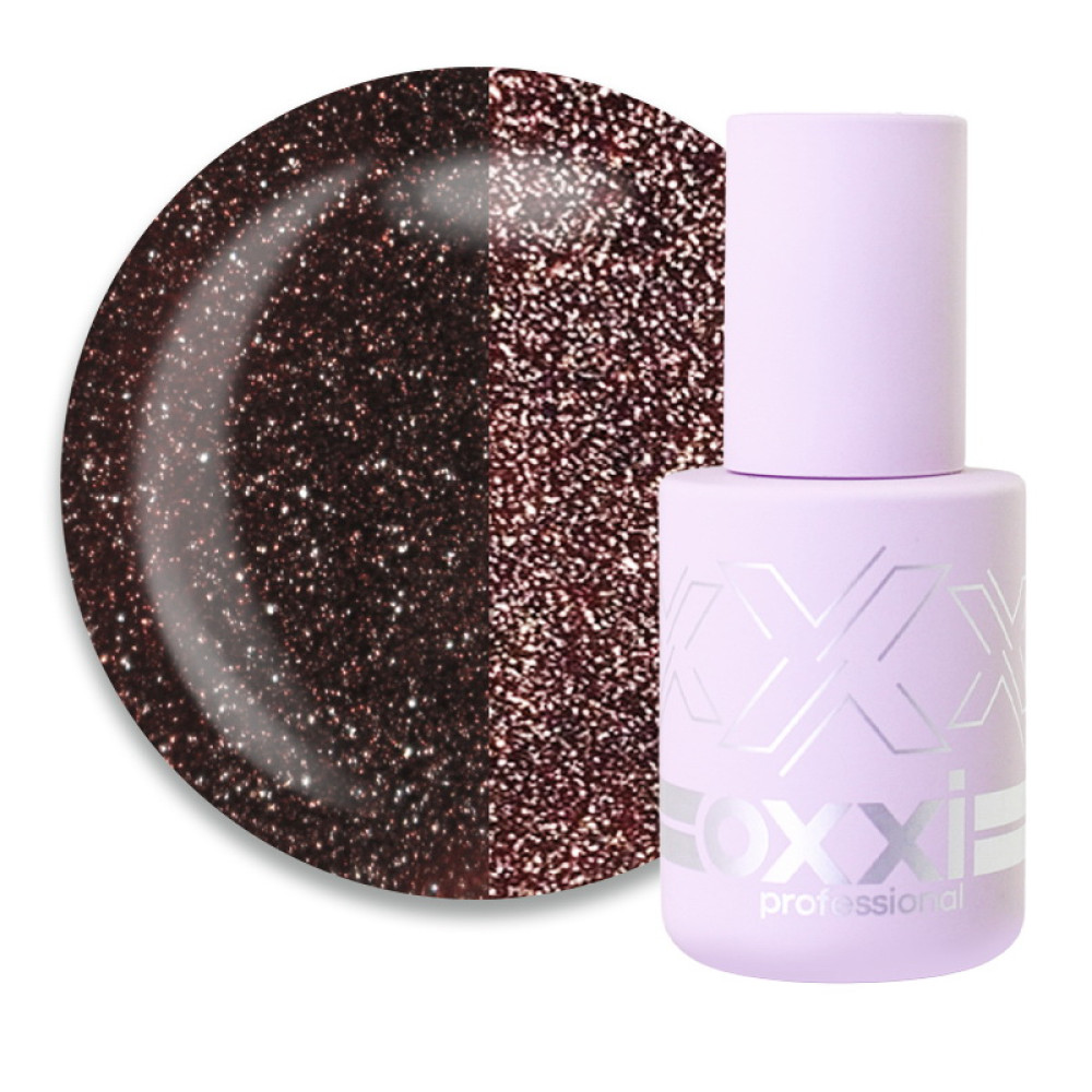 Гель-лак Oxxi Professional Disco Boom 012 коричневий світловідбиваючий 10 мл