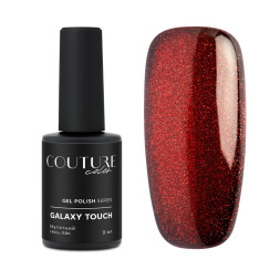 Гель-лак Couture Color Galaxy Touch Cat Eye GT 11 вишнево-червоний відблиск. 9 мл