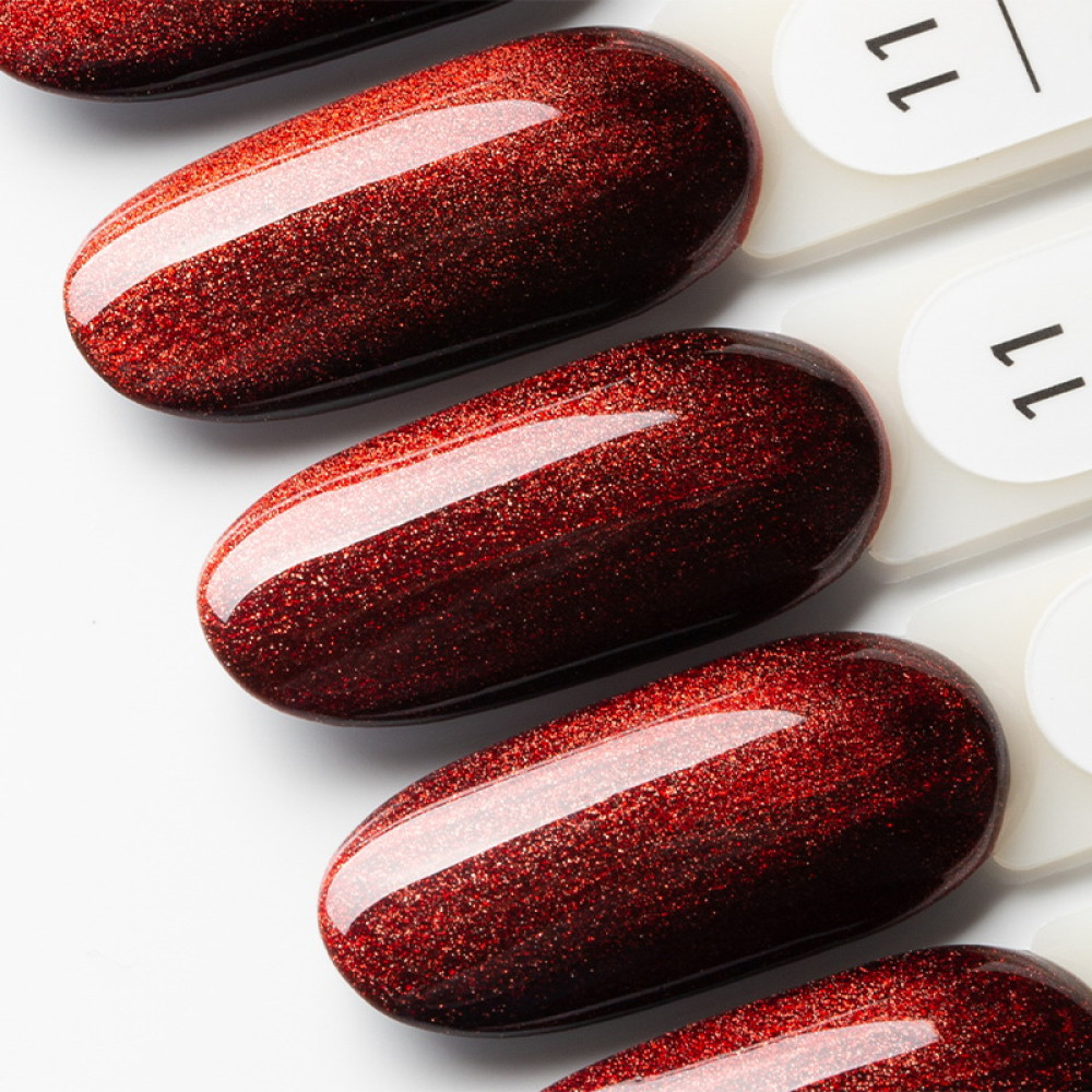 Гель-лак Couture Color Galaxy Touch Cat Eye GT 11 вишнево-червоний відблиск. 9 мл