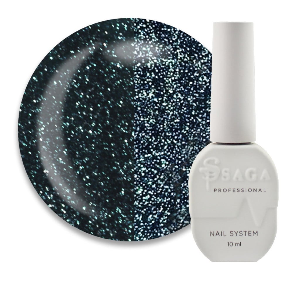 Гель-лак Saga Professional Fiery Gel 23 зі світловідбиваючими шимерами та блискітками 10 мл