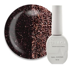 Гель-лак Saga Professional Fiery Gel 24 зі світловідбиваючими шимерами та блискітками 10 мл