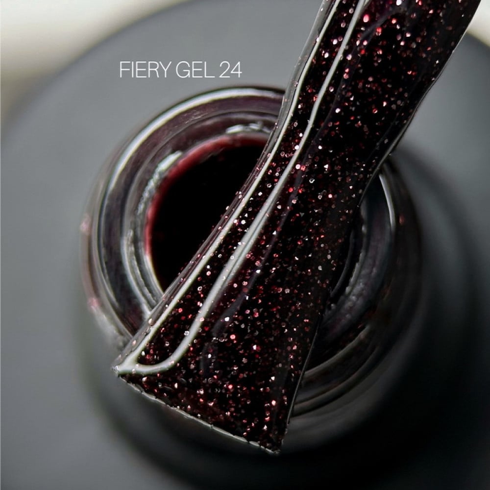 Гель-лак Saga Professional Fiery Gel 25 зі світловідбиваючими шимерами та блискітками 10 мл