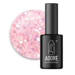 Гель-лак Adore Professional Glam Pop G-03 Fergie розовый с сиреневым глиттером. 7.5 мл