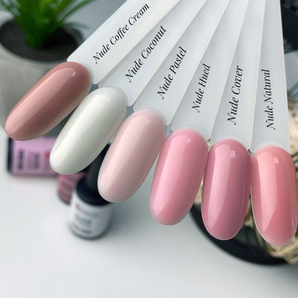 База камуфлююча для гель-лаку Nails Molekula Base Coat Rubber Nude Coffee Cream. крем-кава. 12 мл