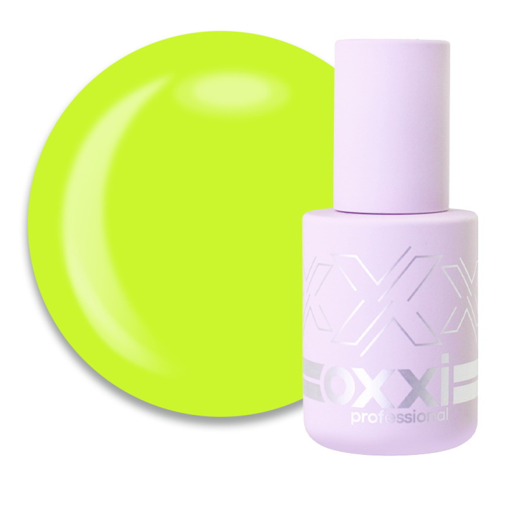 База цветная Oxxi Professional Summer Base 014. желто-салатовый. 10 мл