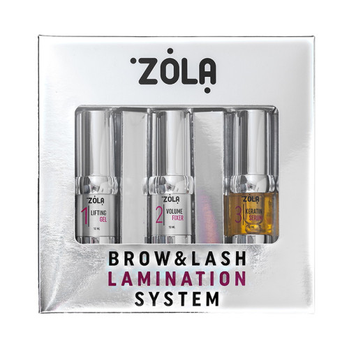 Набор составов для ламинирования бровей и ресниц ZOLA Brow&Lash