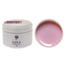 Гель для наращивания Saga Professional Builder Gel Veil 04 Rose Pink. розовый. 15 мл