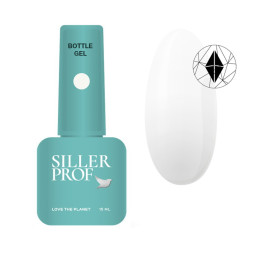 Гель Siller Professional Bottle Gel 001 з пензликом. білий. 15 мл