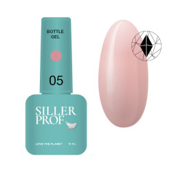 Гель Siller Professional Bottle Gel 005 з пензликом. персиковий. 15 мл