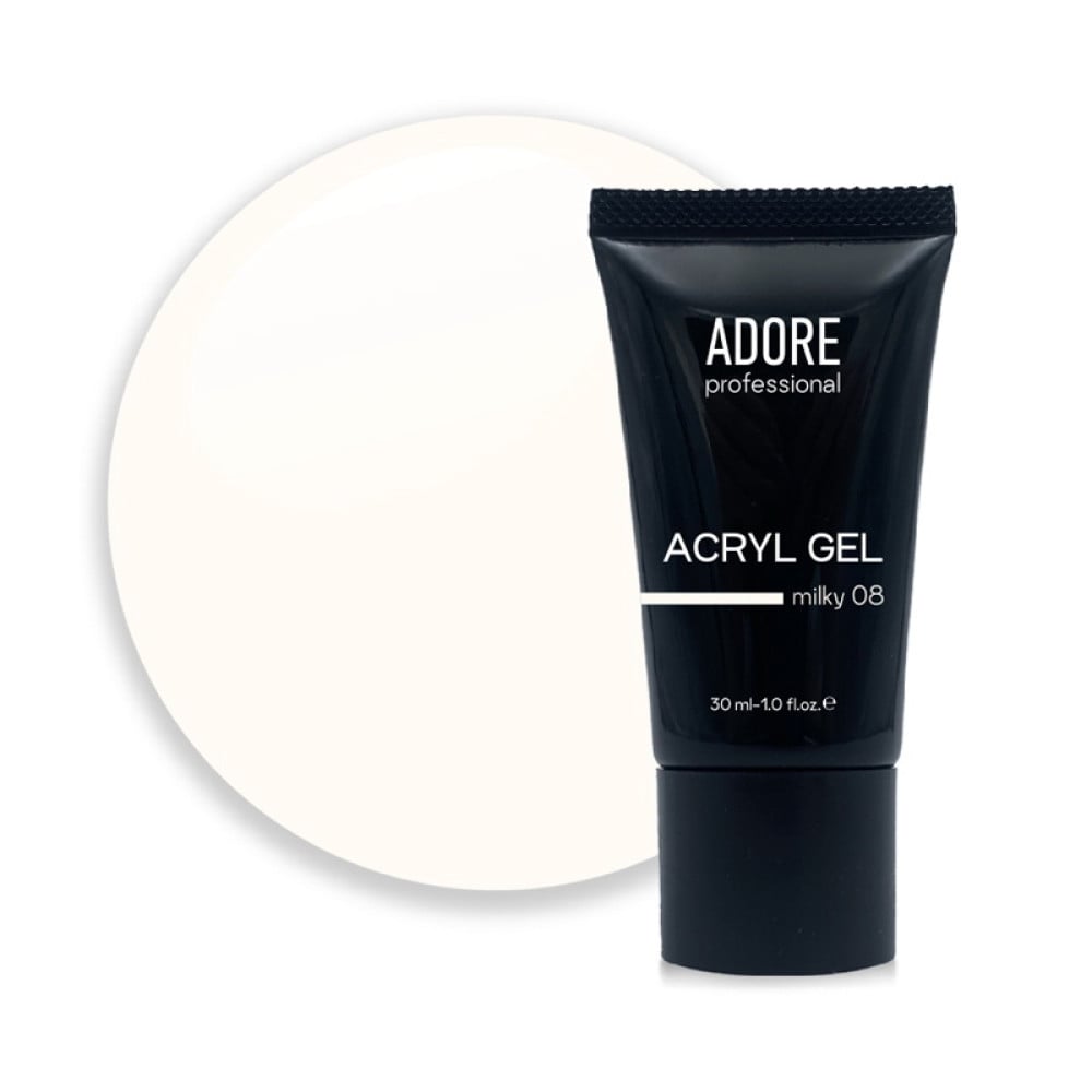 Акрил-гель Adore Professional Acryl Gel 08 Milky. молочний теплий. 30 мл