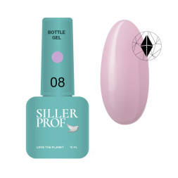 Гель Siller Professional Bottle Gel 008 з пензликом. ліловий серпанок. 15 мл