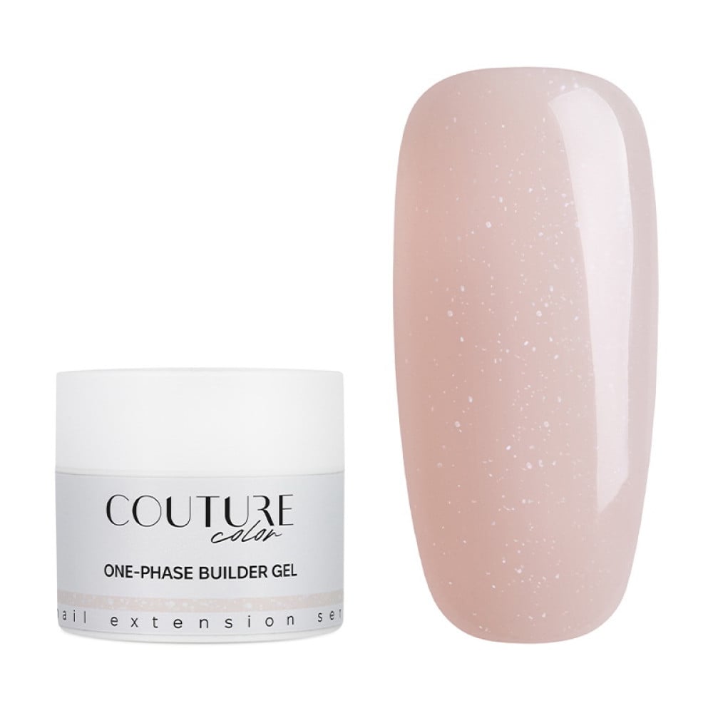 Гель однофазний Couture Color 1-phase Builder Gel 08 Shimmer Nude нюдовий з шимерами 50 мл