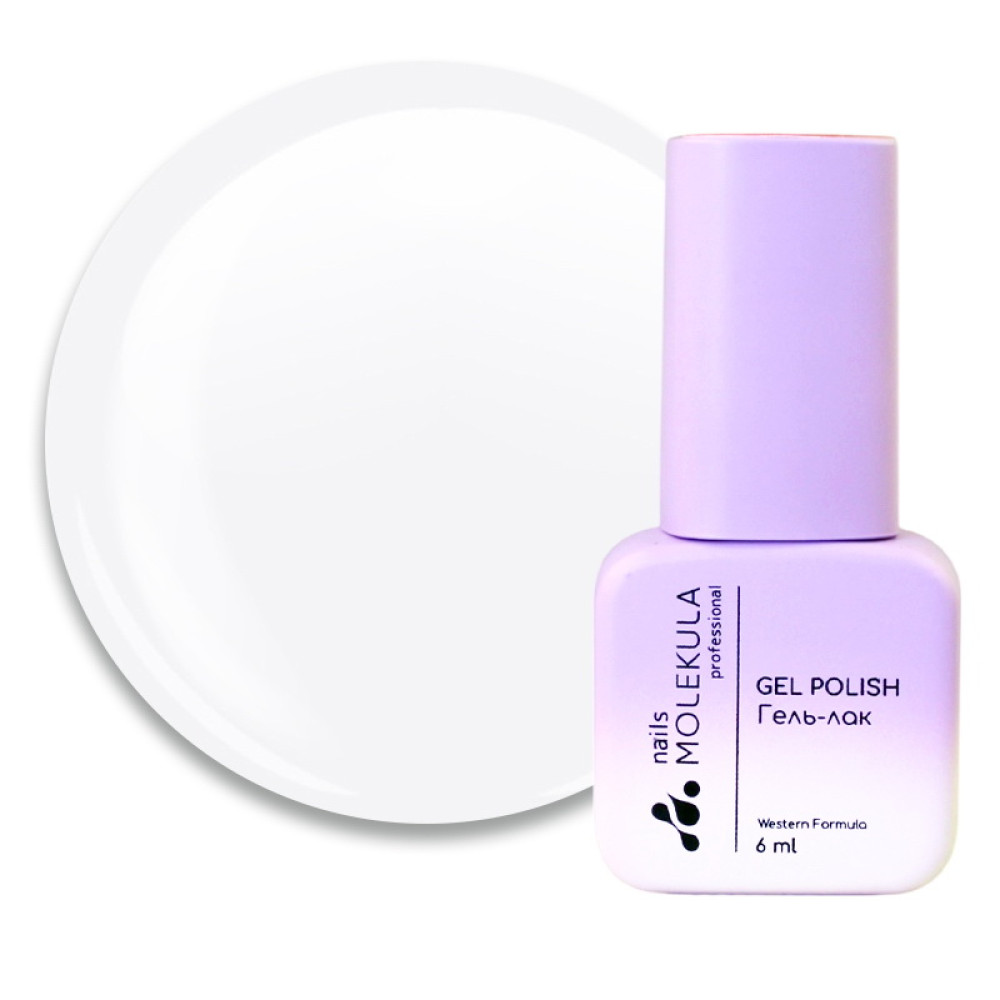 Гель-лак Nails Molekula 085 щільний білий. 6 мл