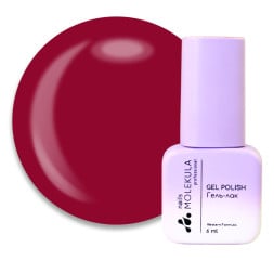 Гель-лак Nails Molekula 075 бордово-сливовий. 6 мл