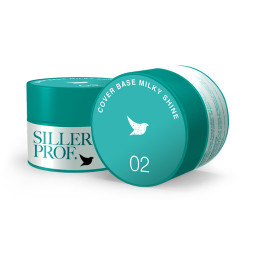 База камуфлююча каучукова Siller Professional Cover Base Milky Shine 002 молочний з синім мерехтінням 30 мл