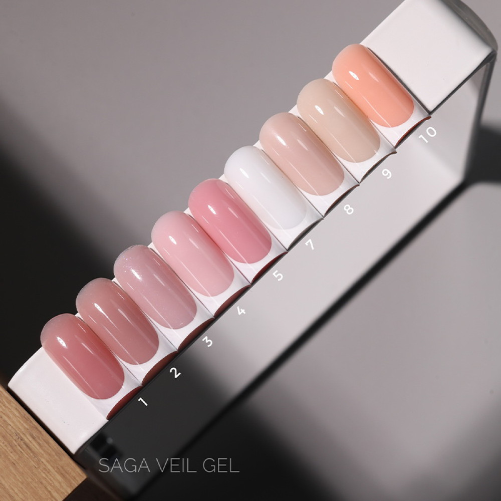 Гель для наращивания Saga Professional Builder Gel Veil 09. молочный. 15 мл