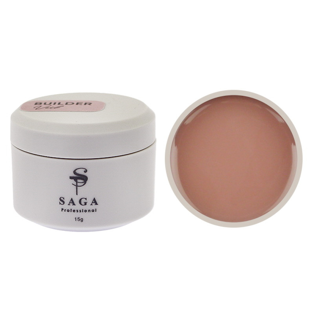Гель для нарощування Saga Professional Builder Gel Veil 13 тілесно-рожевий 15 мл