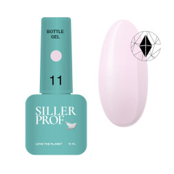 Гель Siller Professional Bottle Gel 011 з пензликом. лілово-молочний. 15 мл