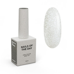 Топ світловідбиваючий без липкого шару Nails Of The Night Reflective Top Shimmer із золотим шимером. 10 мл