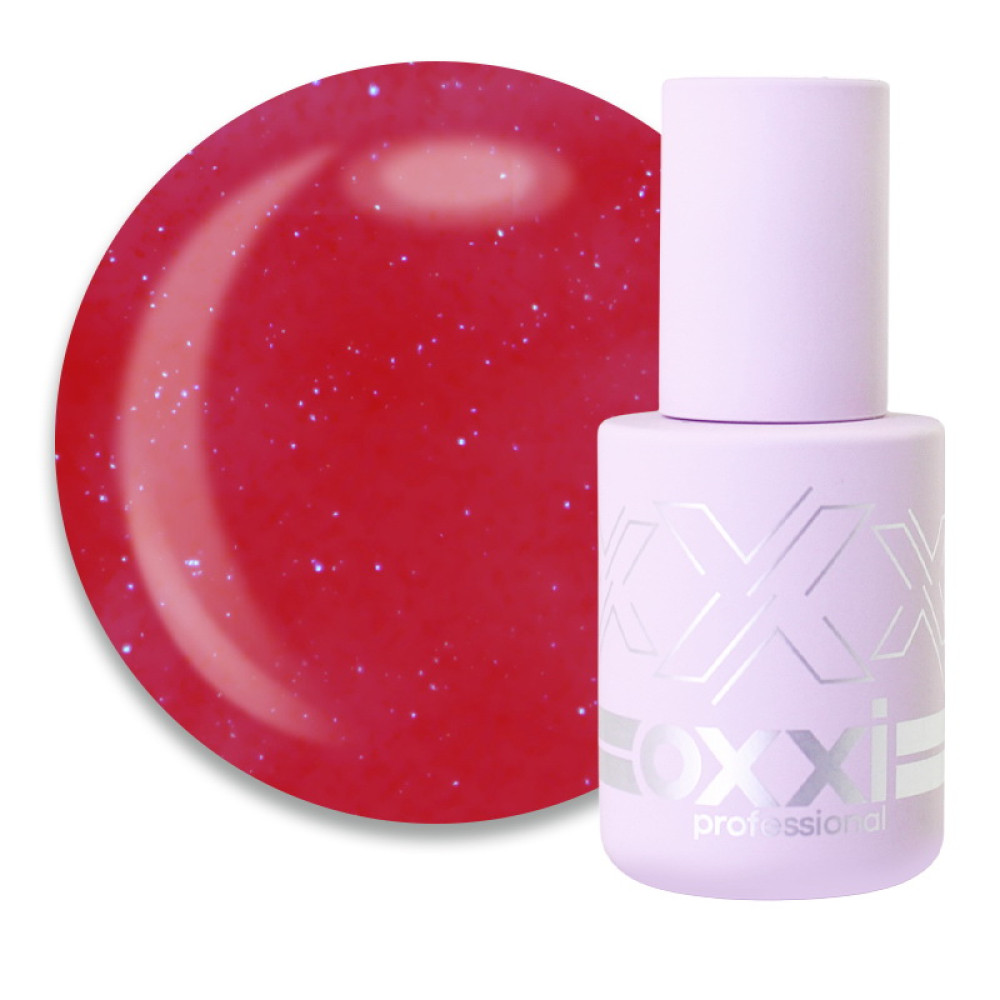 База камуфлююча Oxxi Professional Lurex Base 002. червона ягода. світловідбиваюча. 10 мл