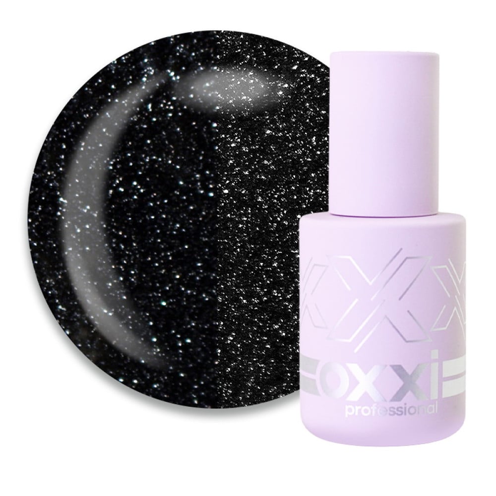Гель-лак Oxxi Professional Disco Boom 014 чорний світловідбиваючий 10 мл