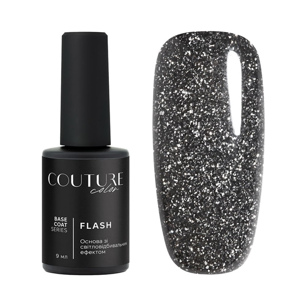 База кольорова Couture Color Flash Base 04 теплий сіро-коричневий світловідбиваюча 9 мл