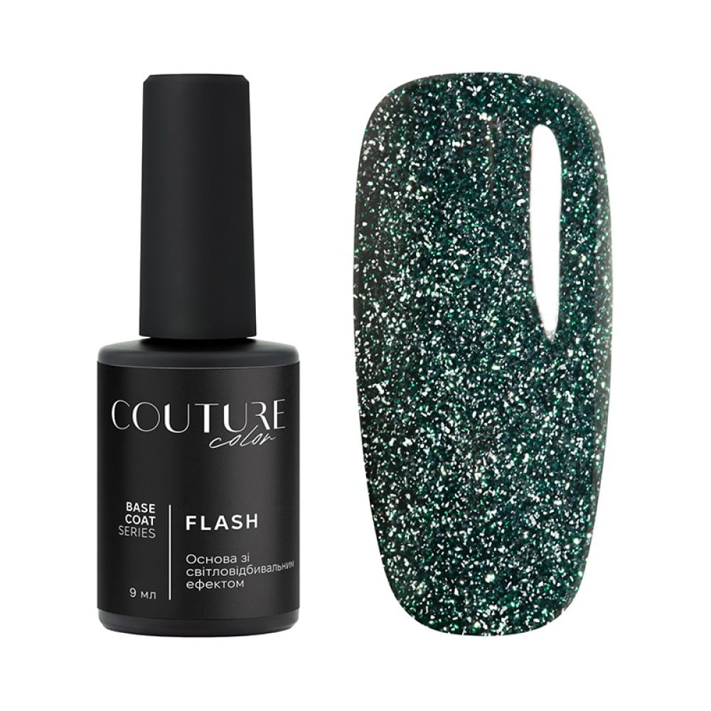 База кольорова Couture Color Flash Base 07 смарагд світловідбиваюча 9 мл