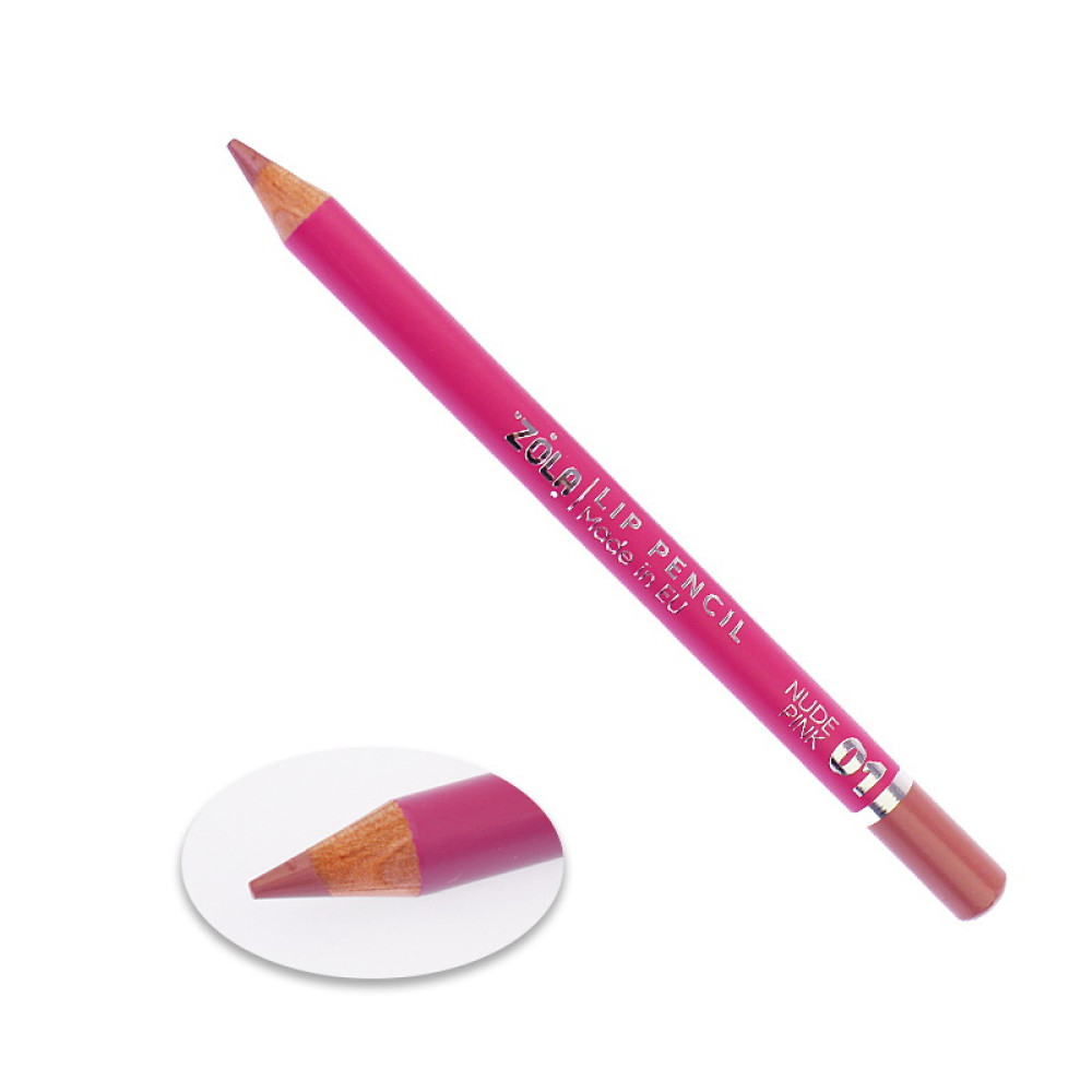Карандаш для губ ZOLA Lip Pencil 01 Nude Pink